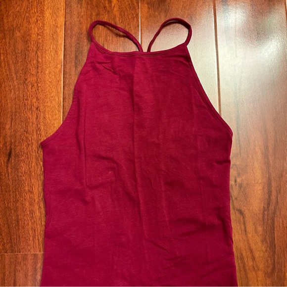 Raspberry Adjustable Tie Open Back Bodycon Mini Dress - Picture 2 of 7